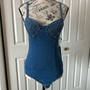 Haute Monde Indigo Denim Top
